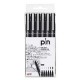 UNIBALL ESTUCHE MARCADOR PERMANENTE NEGRO PIN-200(S)/6P CALIBRADOS -6U-